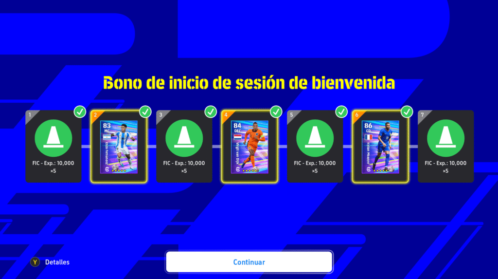 efootball bono bienvenida