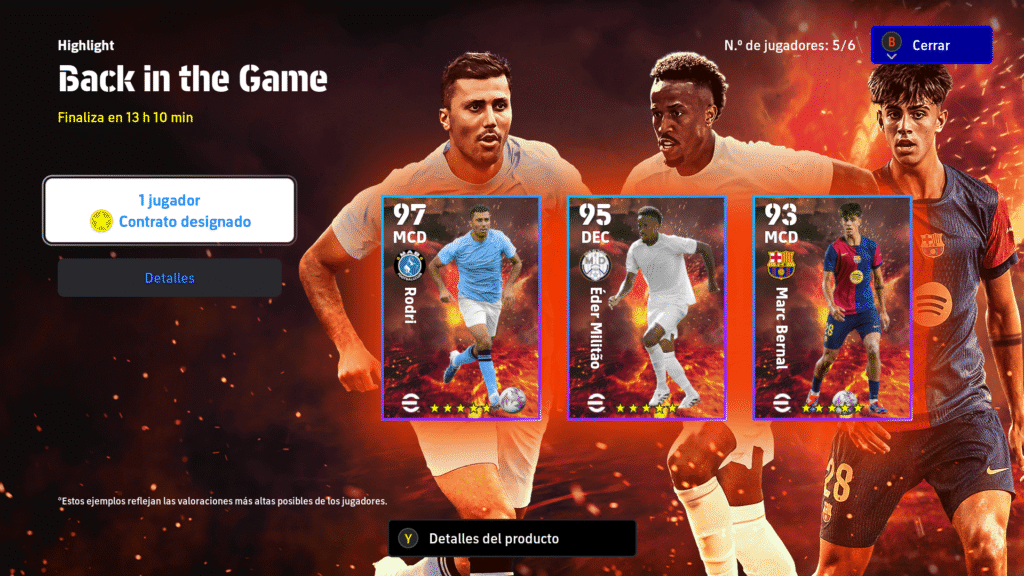 efootball contratos nominativos