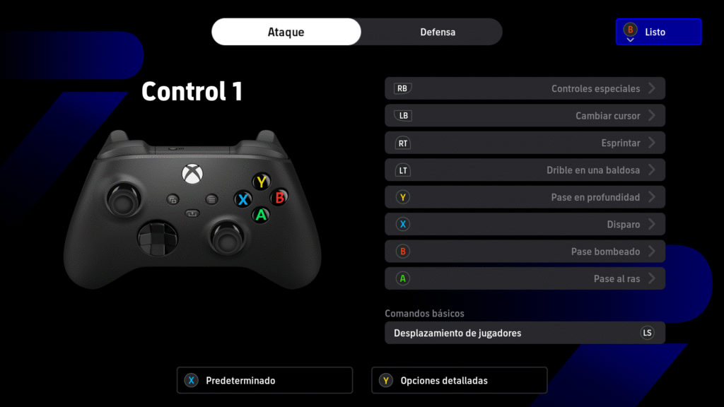 efootball controles ataque