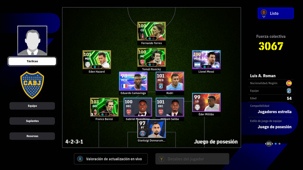 efootball equipo 7 dias